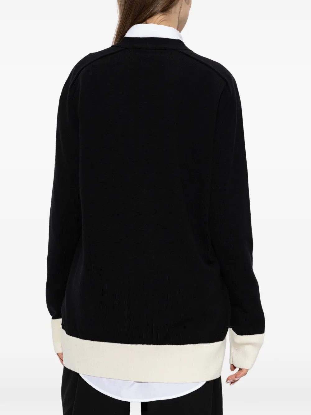 AMI Paris Vest met colourblocking Zwart
