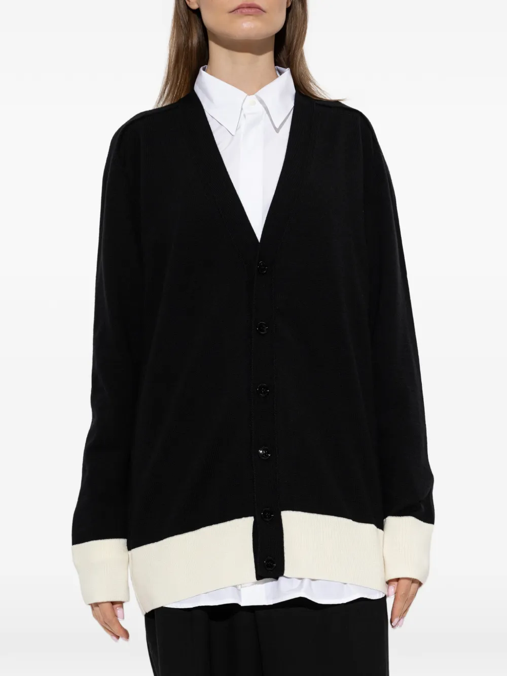 AMI Paris Vest met colourblocking Zwart