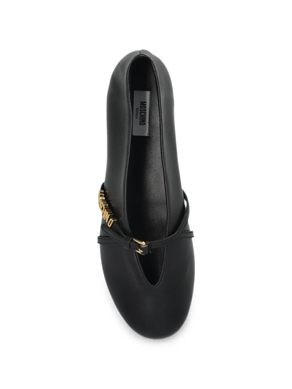 Moschino leather ballerinas Zwart