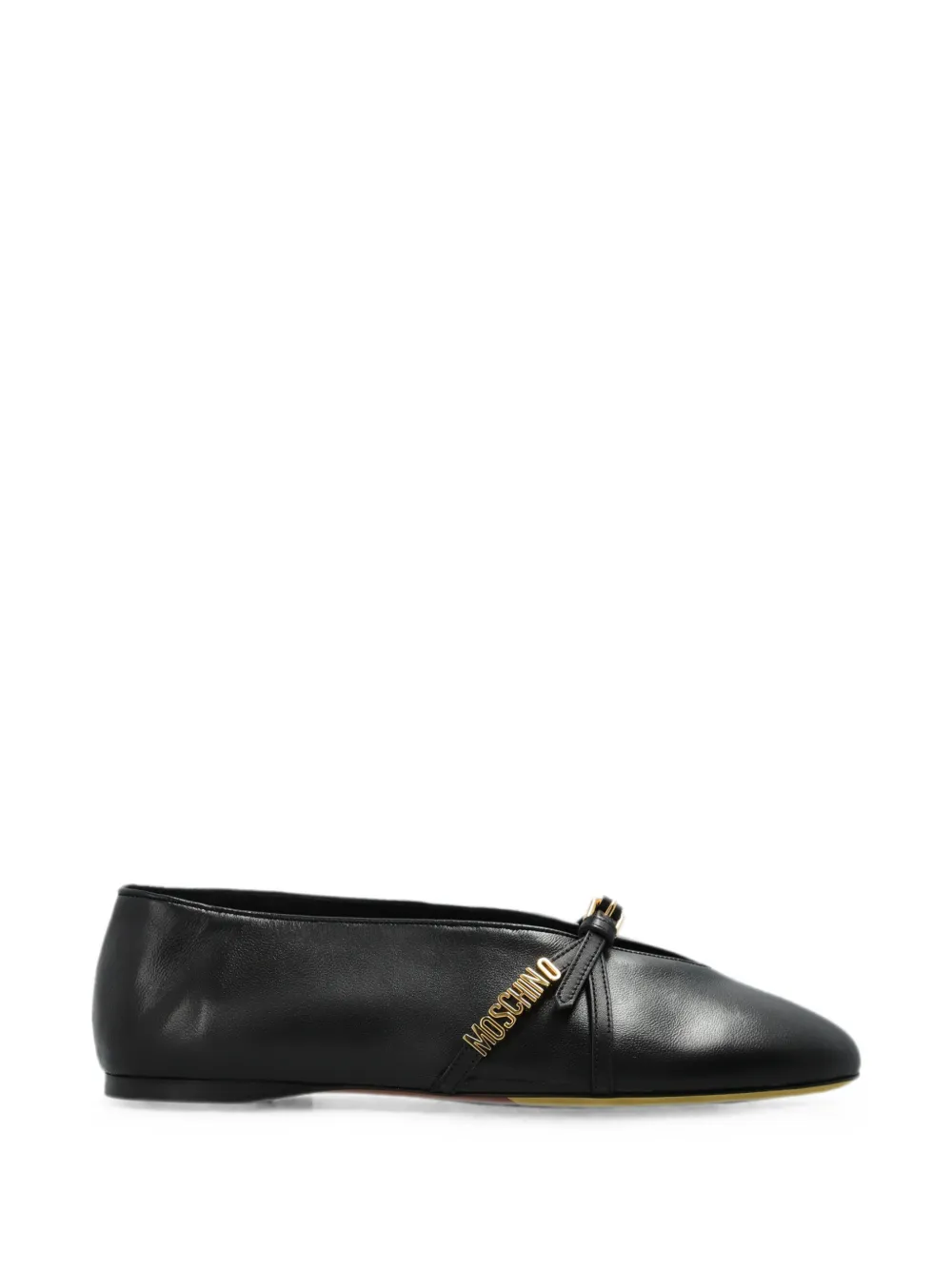 Moschino leather ballerinas Zwart