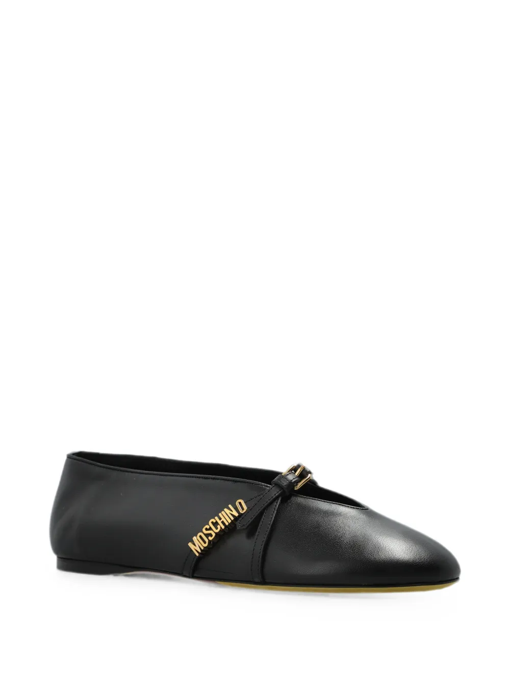 Moschino leather ballerinas Zwart