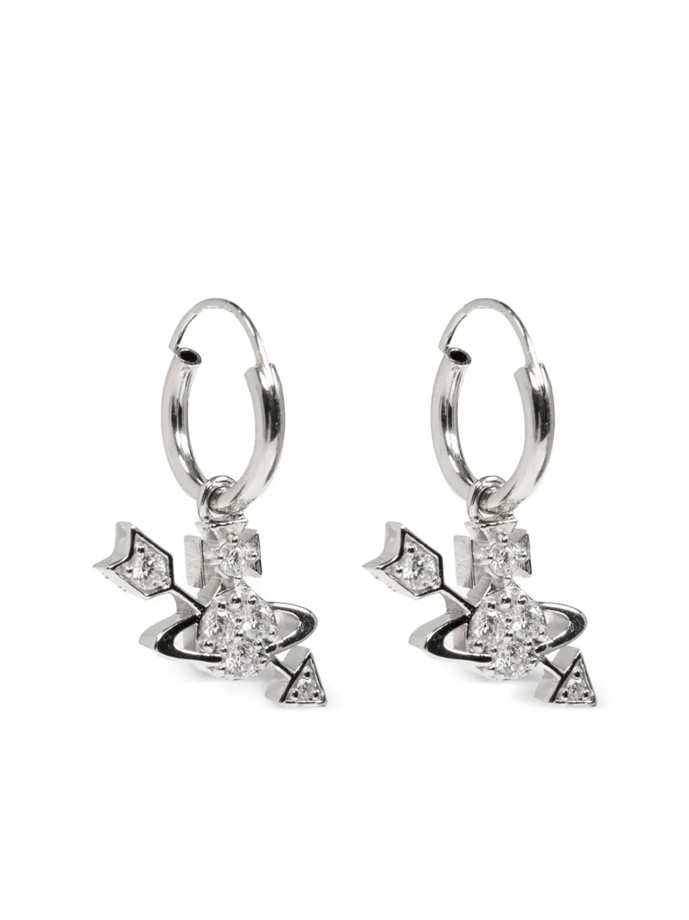 Vivienne Westwood Kiri Orb hoop earrings - Argento
