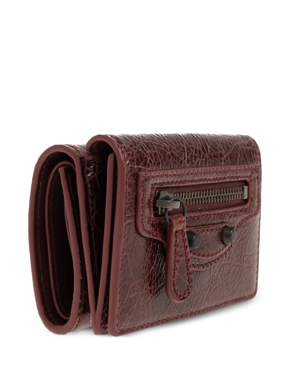 Balenciaga Le City mini-portemonnee in bessenrood