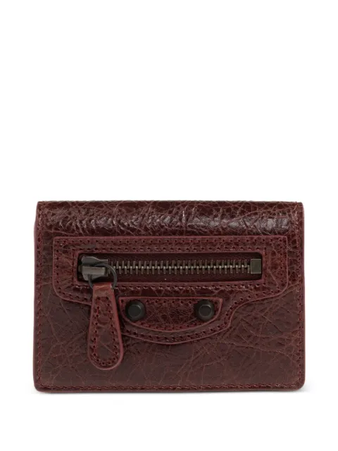 Balenciaga Le City mini wallet in berry red