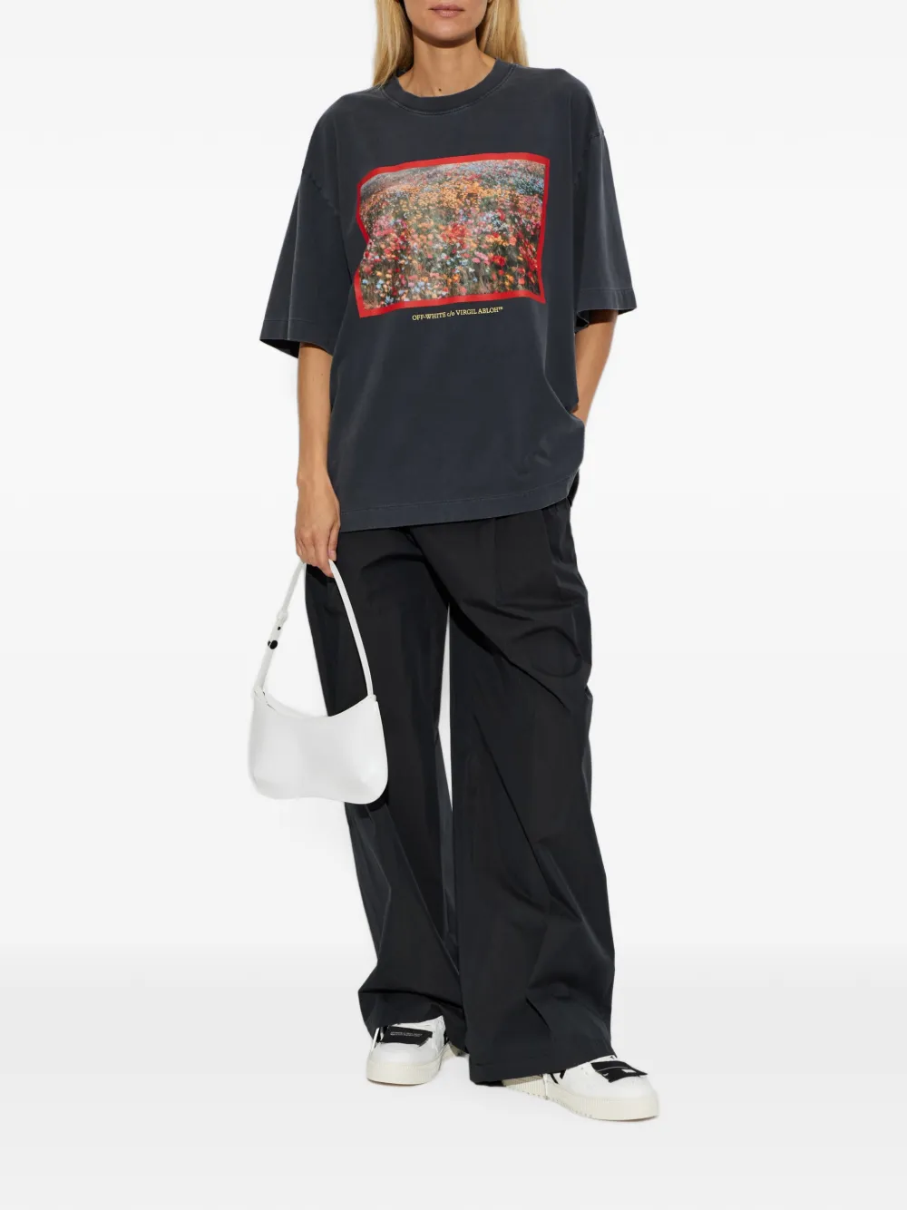 Off-White T-shirt met print Zwart