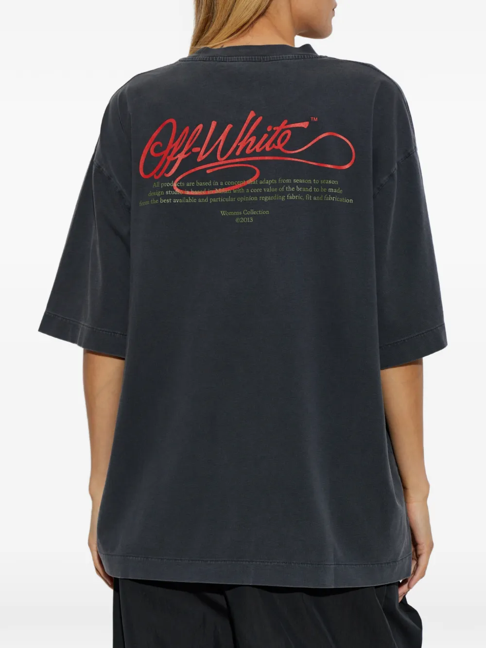 Off-White T-shirt met print Zwart