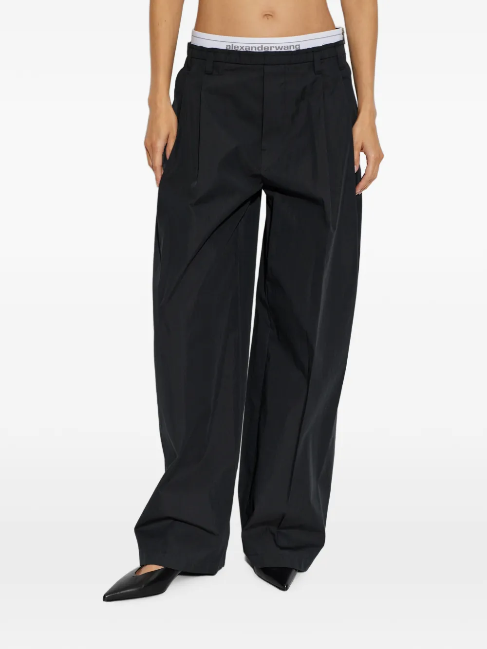 Alexander Wang Broek met logoband Zwart