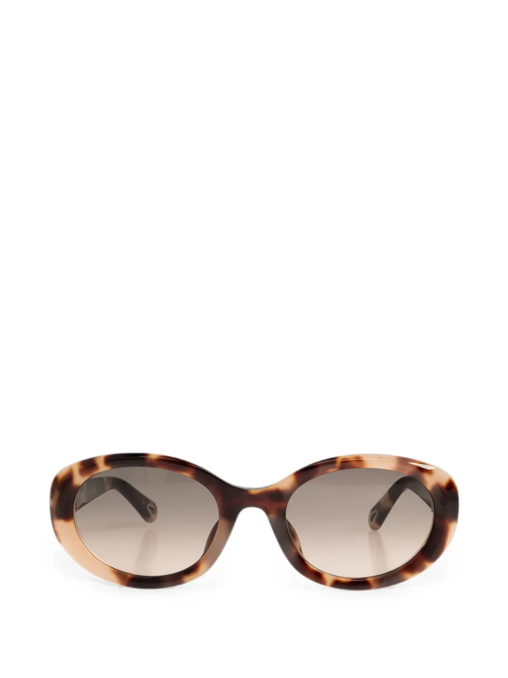 Chloé Eyewear Marcie tortoiseshell-effect oval-frame sunglasses - Marrone