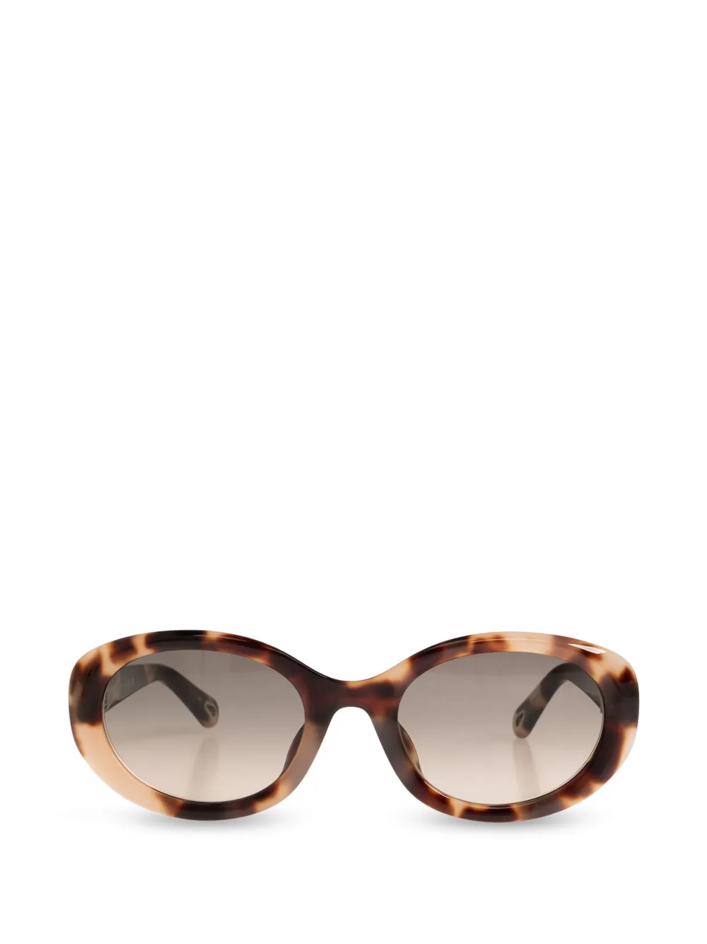 Chloé Eyewear Marcie tortoiseshell-effect oval-frame sunglasses - Marrone