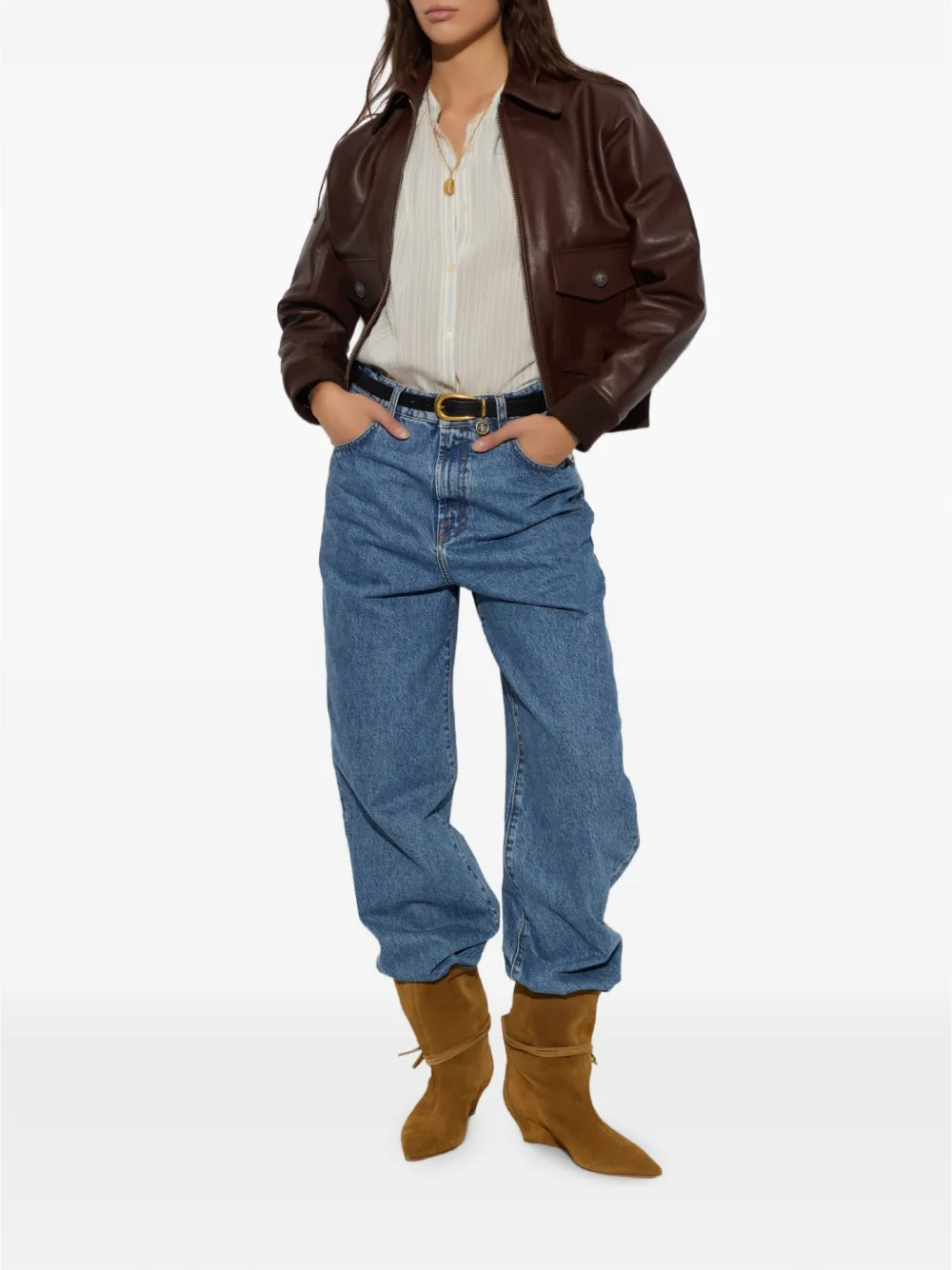 A.P.C. short leather jacket Bruin
