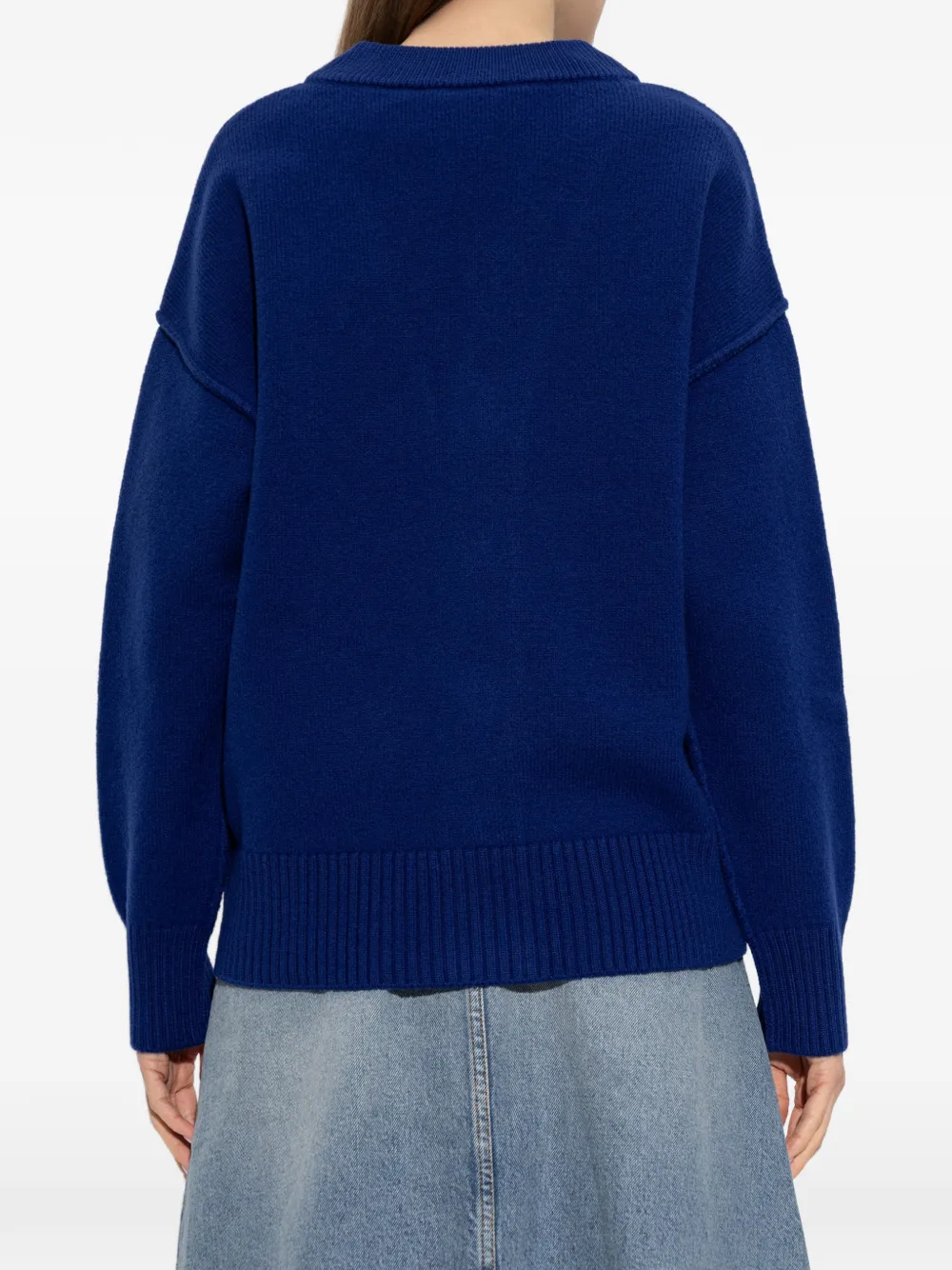 AMI Paris Vest met logo Blauw