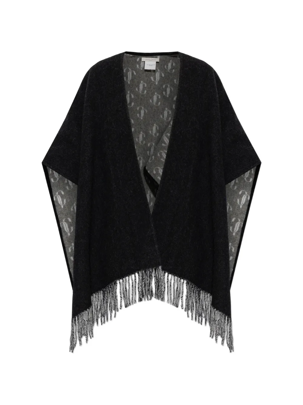 Jimmy Choo Poncho mit Monogrammmuster - Schwarz