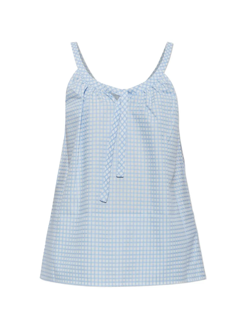 Posse Lila gingham tie-fastening top - Blu