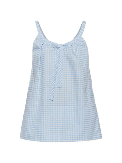 Posse Lila gingham tie-fastening top