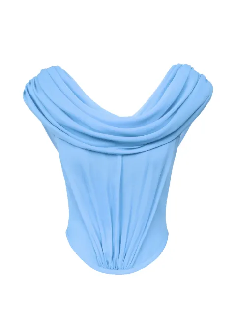 POST MERIDIEM draped cowl-neck top