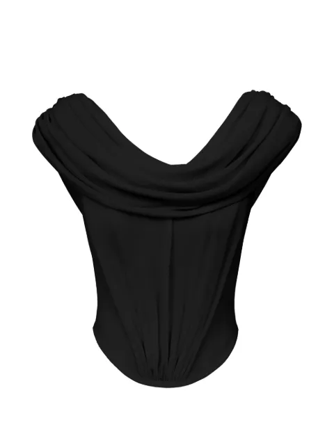 POST MERIDIEM draped cowl-neck top