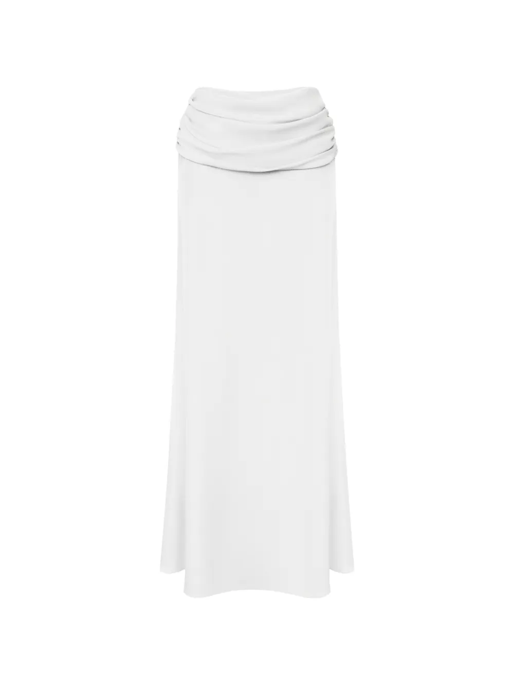 POST MERIDIEM zip-fastening draped maxi skirt - Weiß