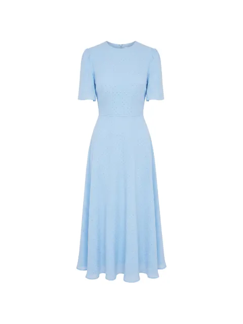 POST MERIDIEM rhinestone-embellished chiffon midi dress