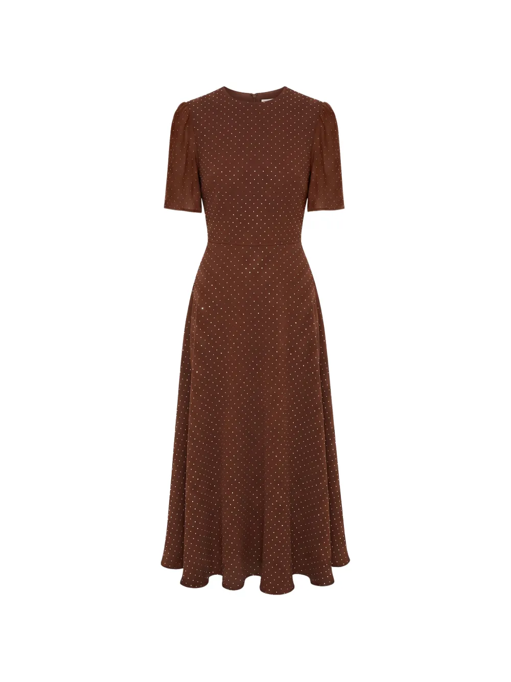 POST MERIDIEM rhinestone-embellished midi dress - Braun