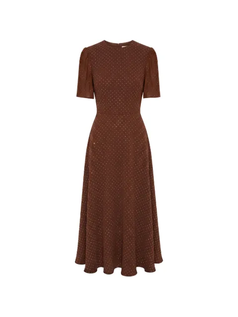POST MERIDIEM rhinestone-embellished midi dress