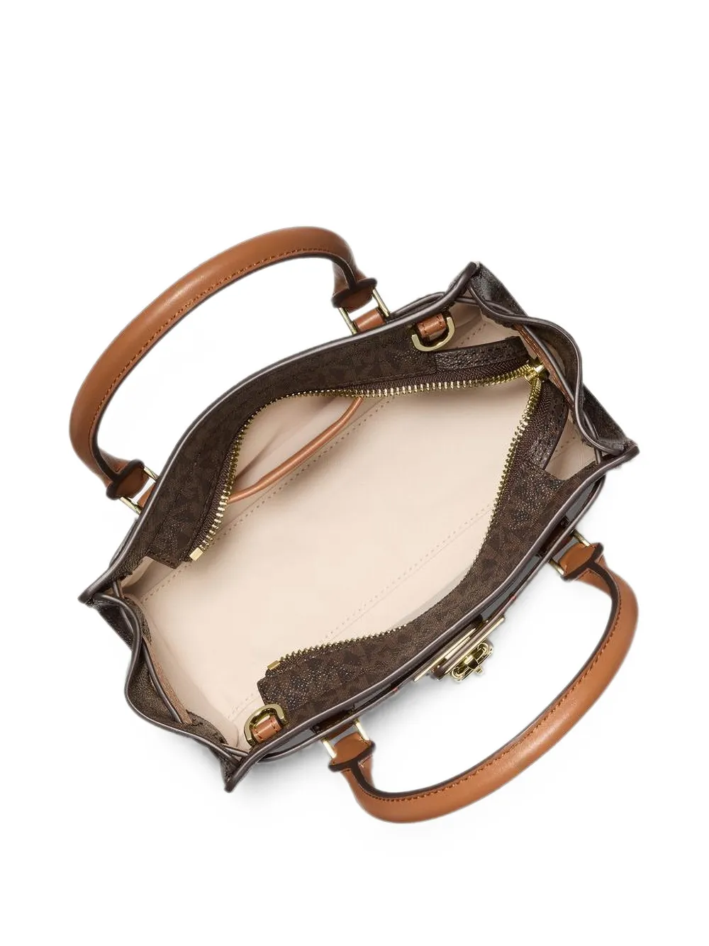 Michael Kors Hamilton Moderne extra kleine crossbodytas met kenmerkend logo Bruin