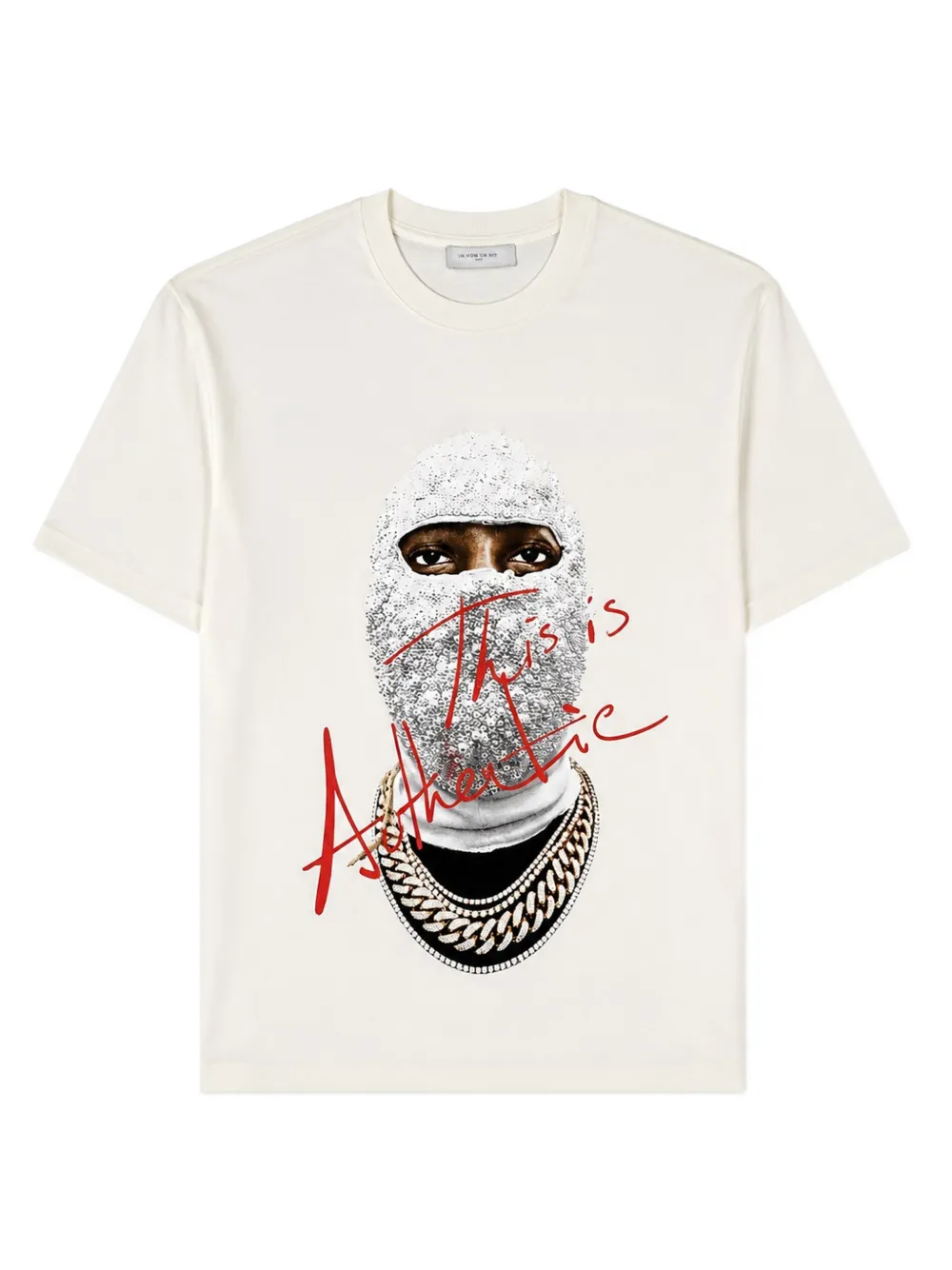 Ih Nom Uh Nit This Is Authentic T-shirt met grafische print Beige