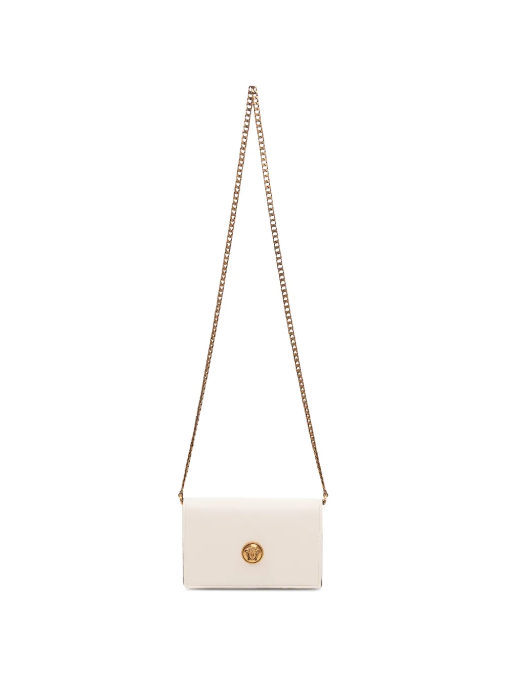 Versace Medusa leren mini-tas met plakkaat Wit