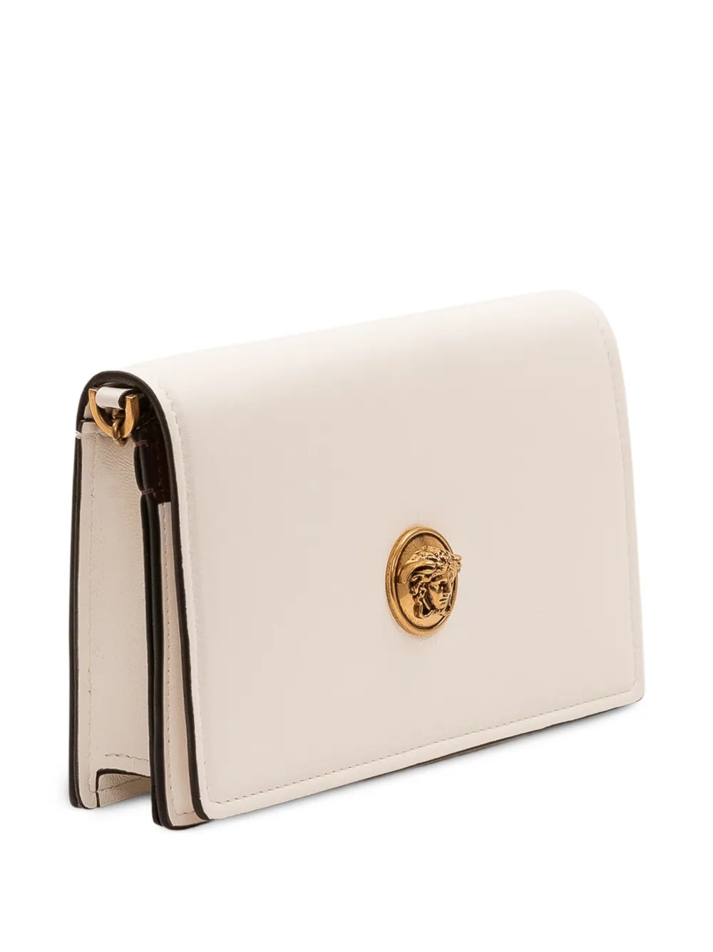 Versace Medusa leren mini-tas met plakkaat Wit
