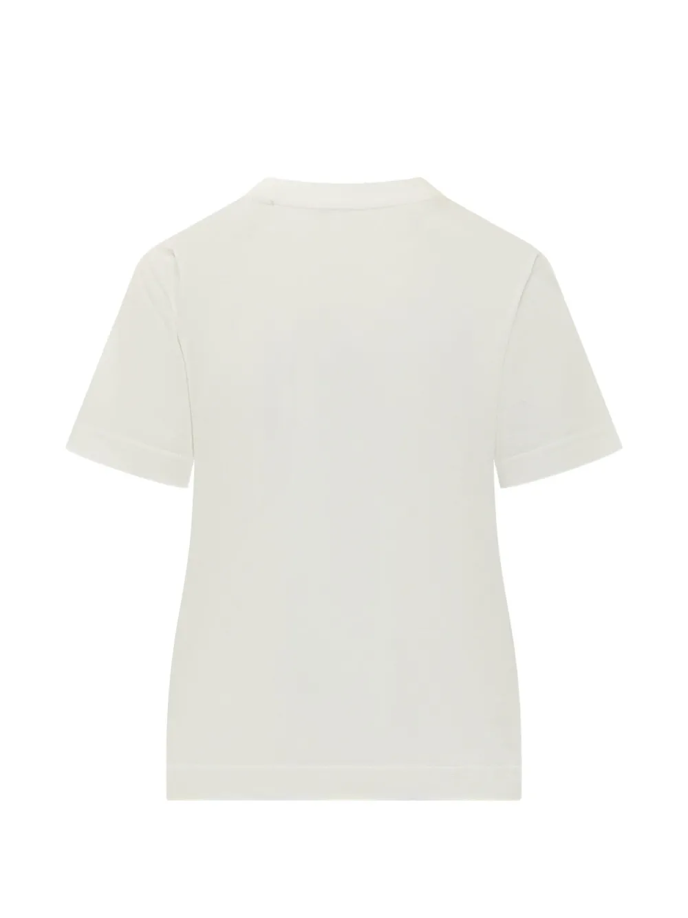 Burberry Check katoenen T-shirt met kasjmier patch Wit