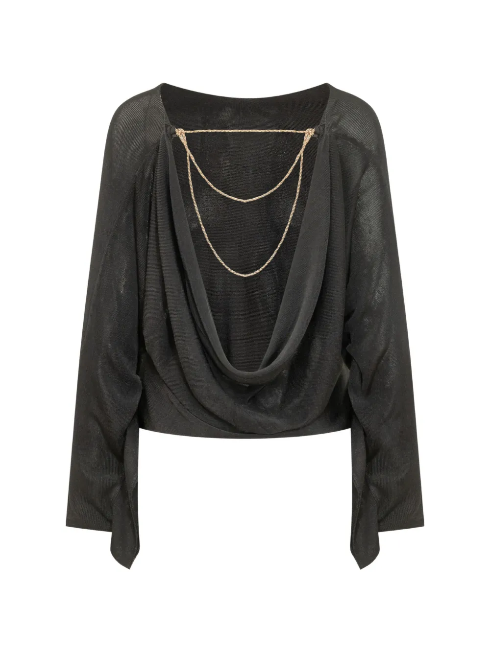 Ba&Sh Sara gedrapeerde trui met schakelketting Zwart