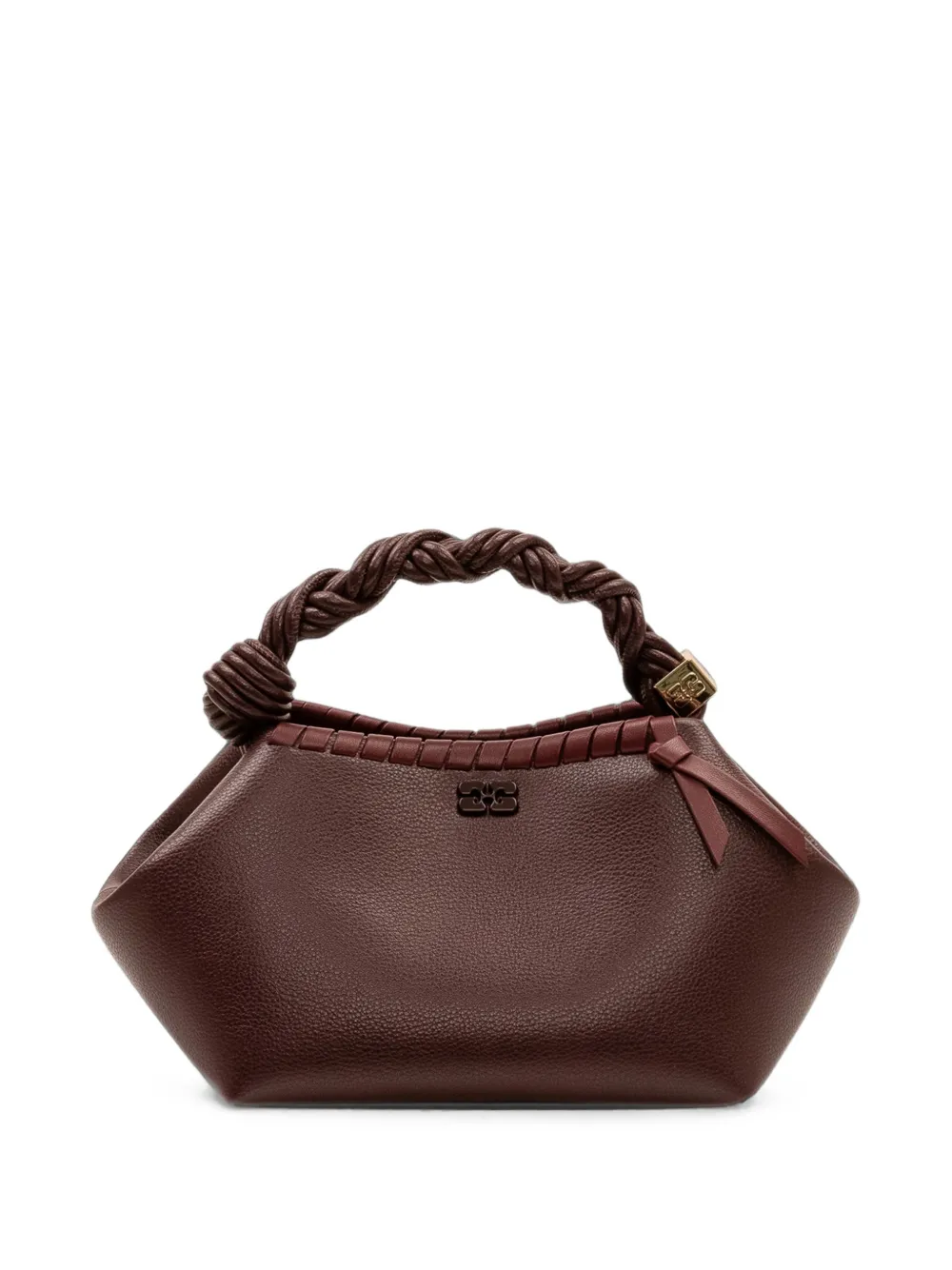 GANNI small Bou Tresse tote bag - Marrone