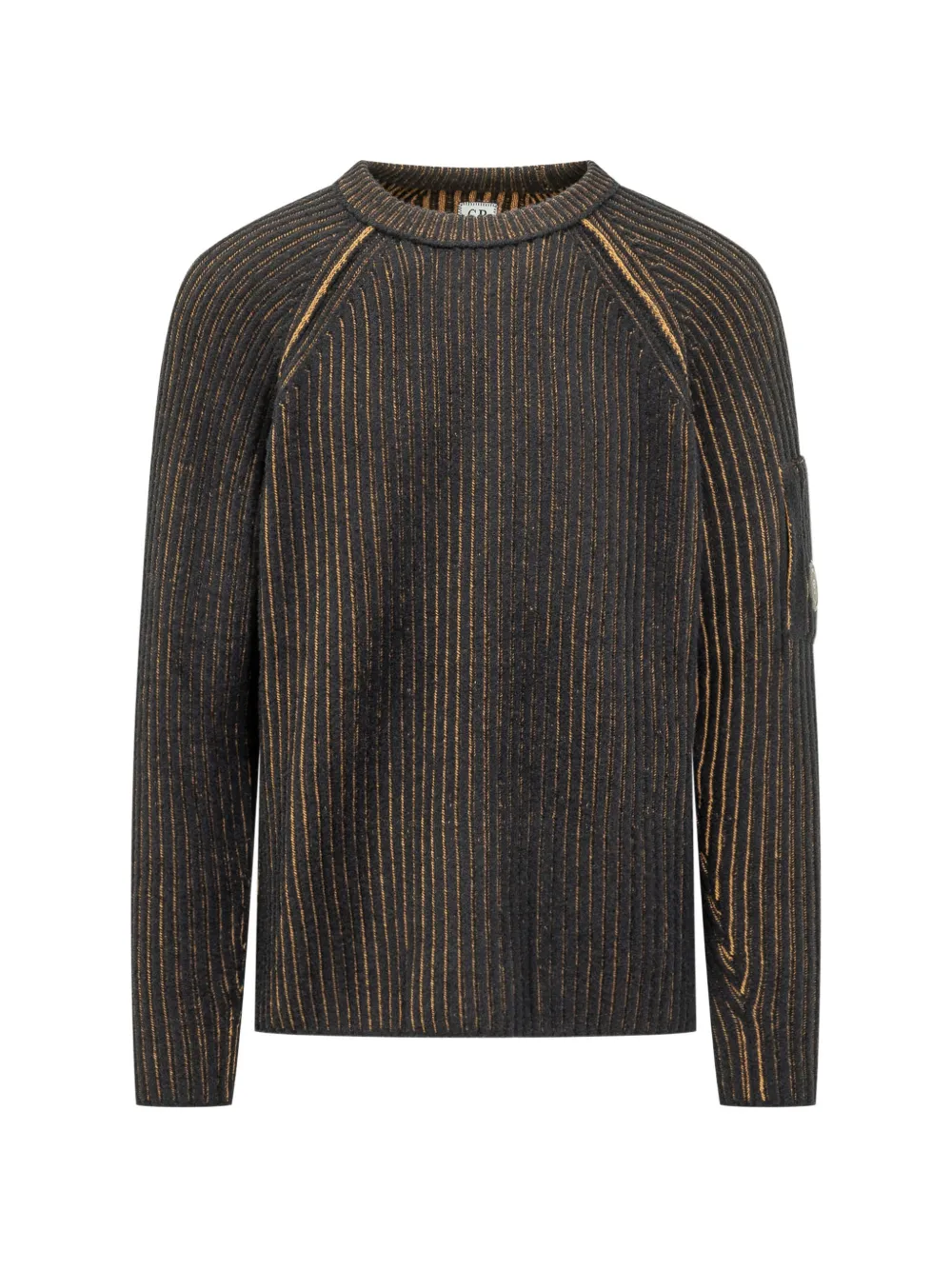 C.P. Company ribbed-knit Lens-detail sweater - Nero