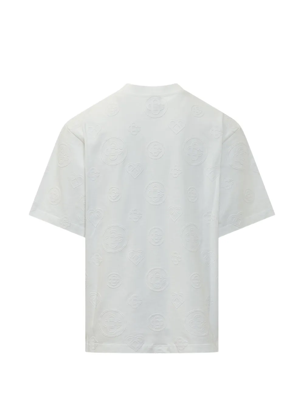 Casablanca T-shirt met monogram-reliëf Wit