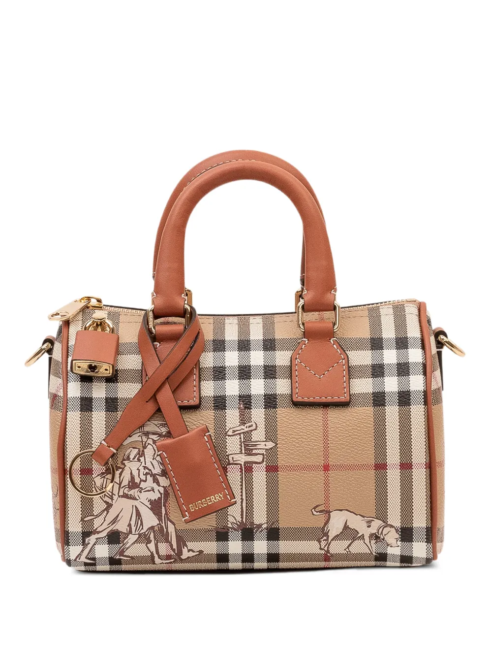 Burberry Check-pattern tote bag - Nude