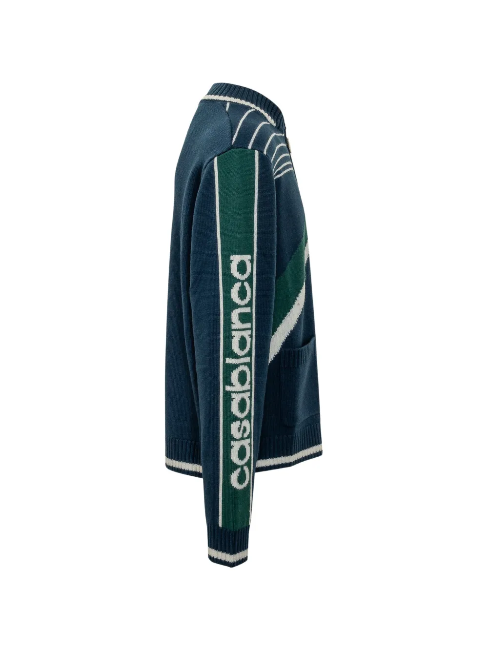 Casablanca Pyramid wollen jacquardjack Blauw
