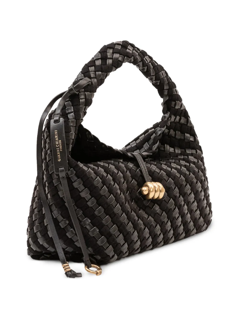 GIANNI CHIARINI Aurelie geweven shopper Zwart
