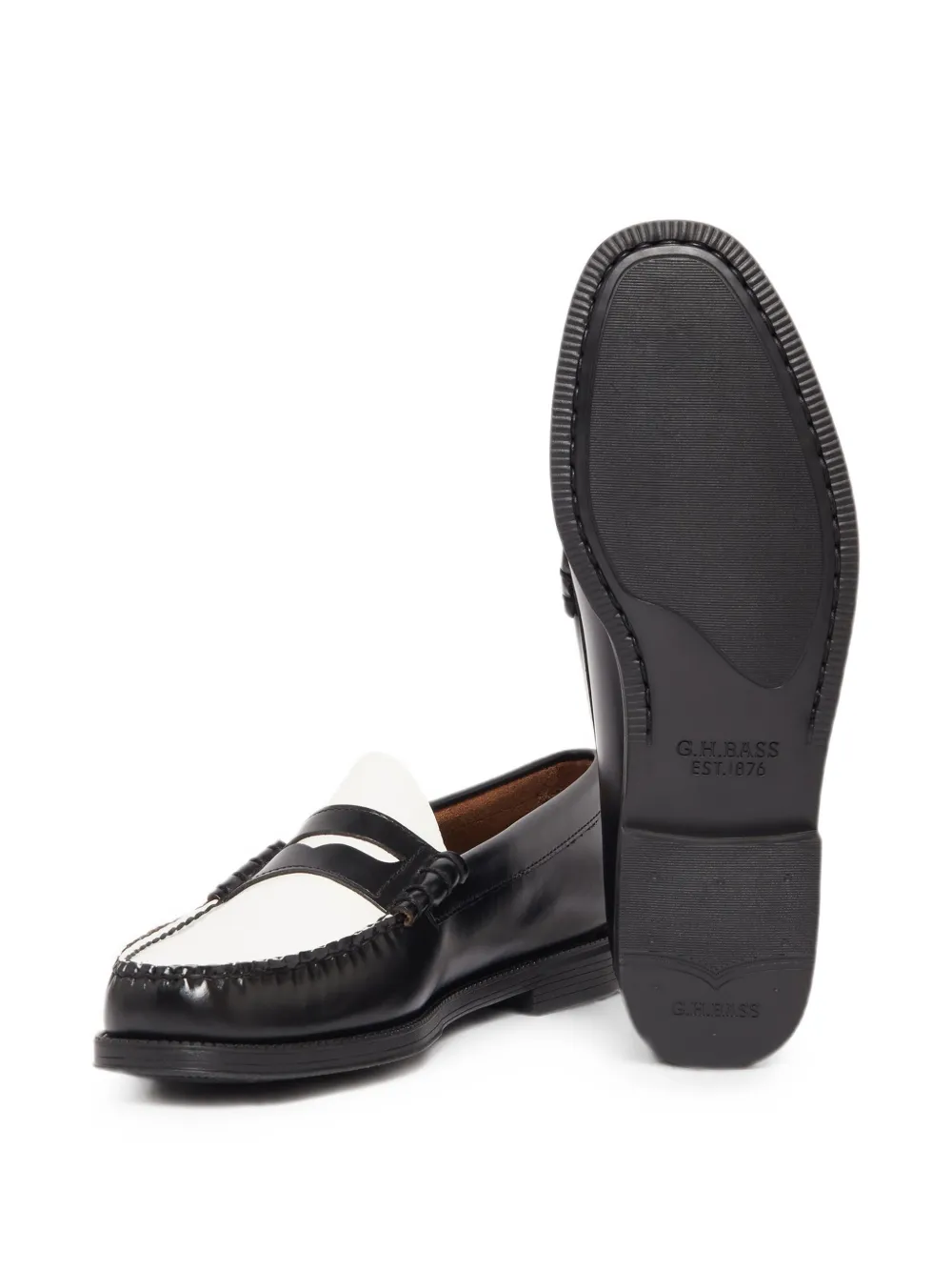 G.H.Bass Larson Flag leather loafers Zwart