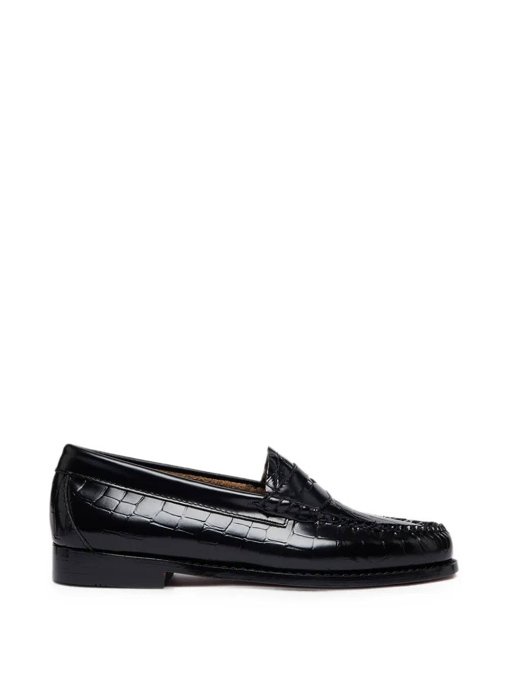 G.H.Bass Weejuns croc-embossed loafers - Nero
