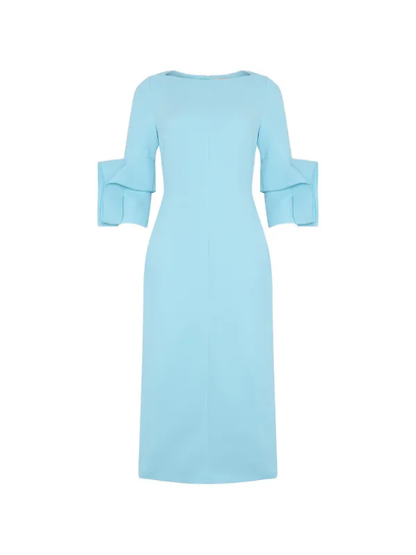 Roksanda Eryl Ruffled Midi Dress in Blue