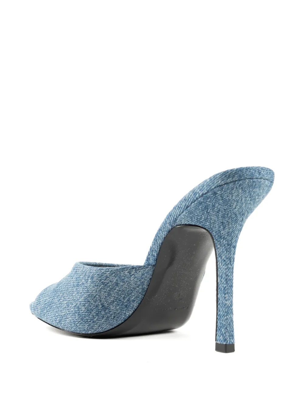 Alexander Wang Cher Denim Mules in Blue, view 3