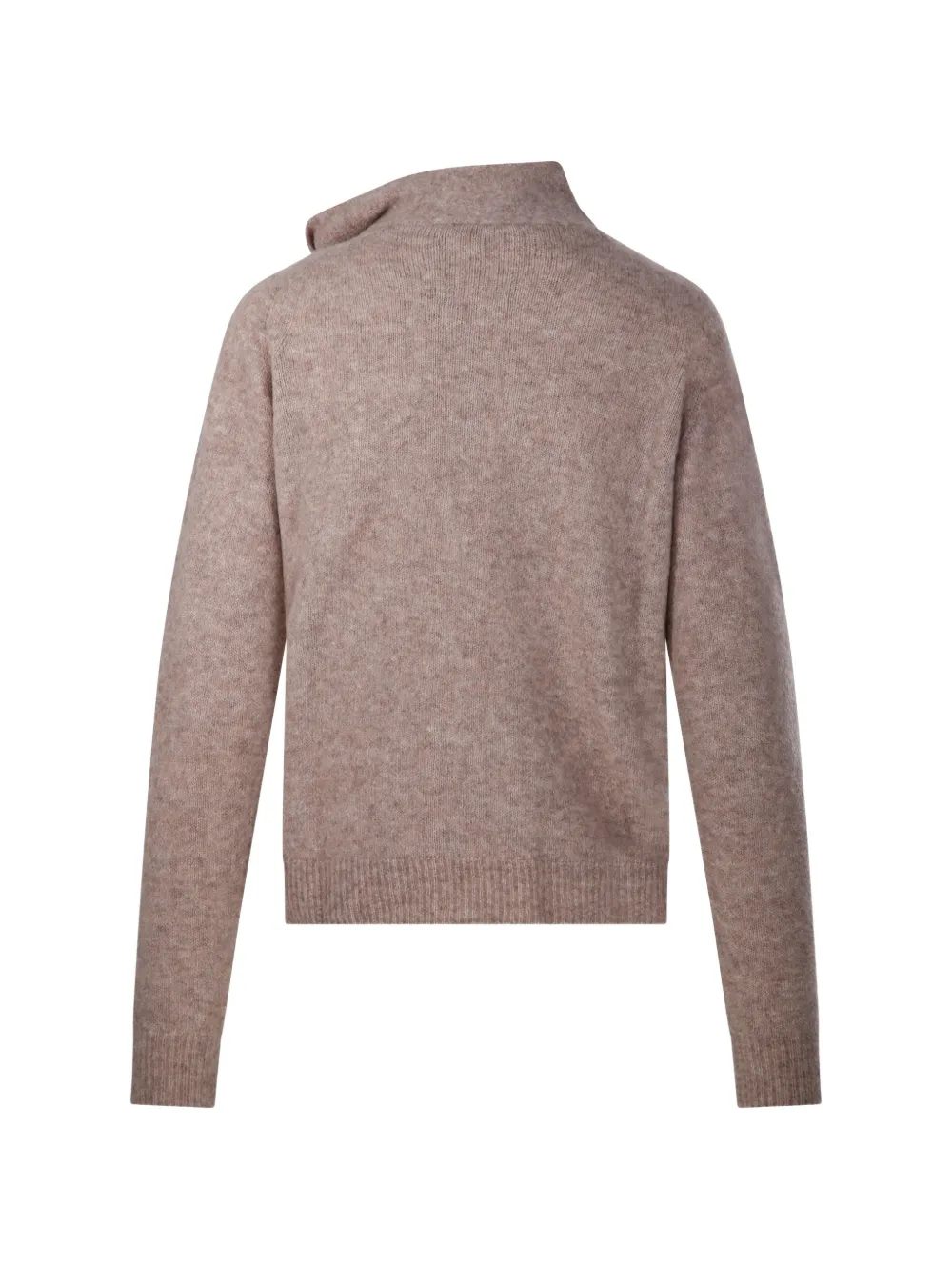 Roberto Collina Trui met geribbeld detail en gestrikte hals Beige