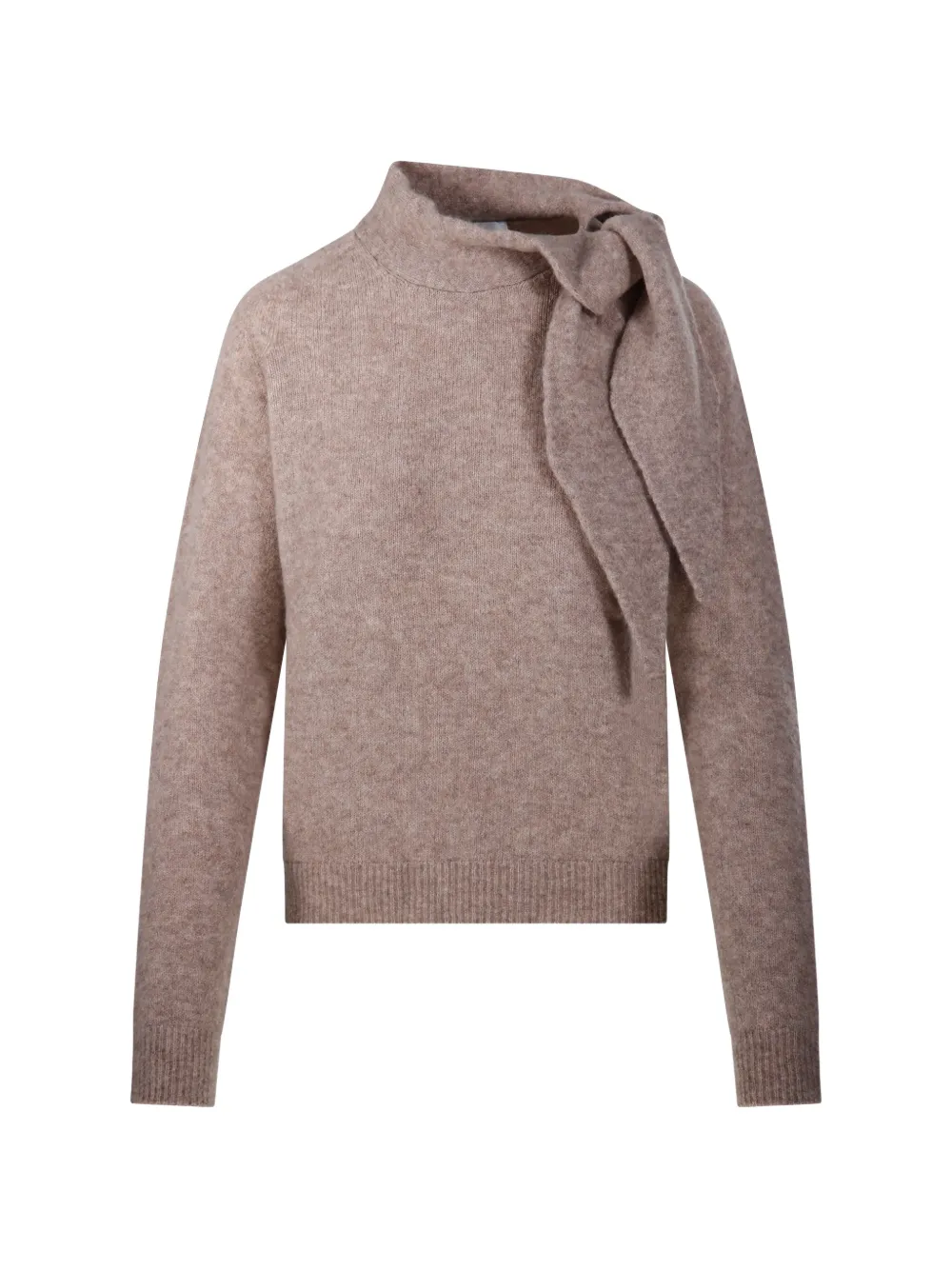 Roberto Collina tie-neck ribbed-detail sweater - Nude