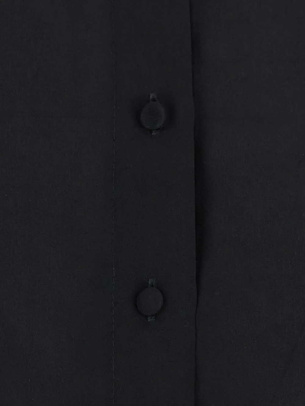 MOMONÌ Vetra Bis zijden blouse met kanten vlakken Zwart