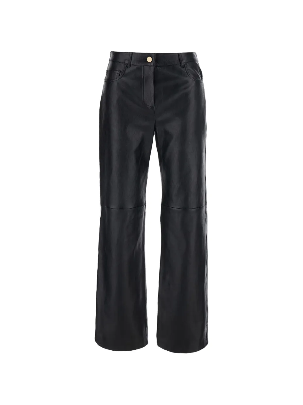 'S Max Mara wide-leg leather trousers - Nero