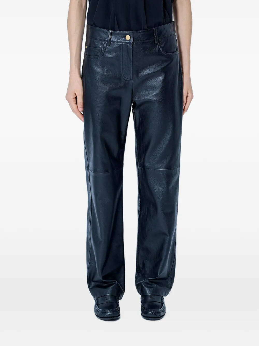 'S Max Mara wide-leg leather trousers