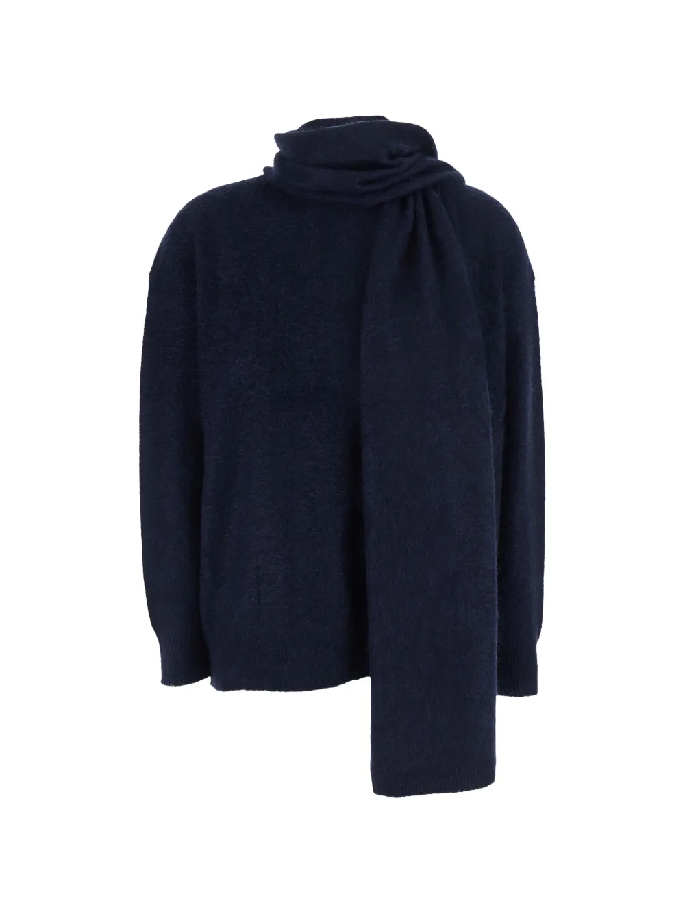 'S Max Mara Gebreide trui met sjaaldetail Blauw