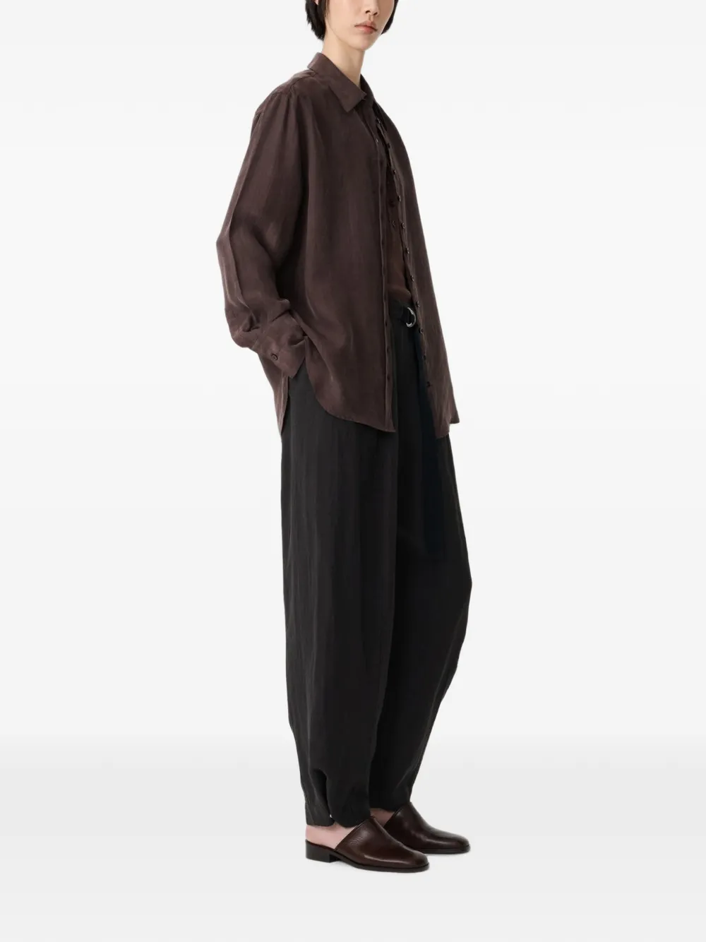 Studio Nicholson Torin twill blouse Bruin