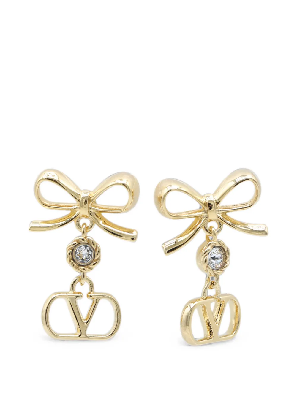 Valentino Garavani VLogo Signature bow earrings - Oro