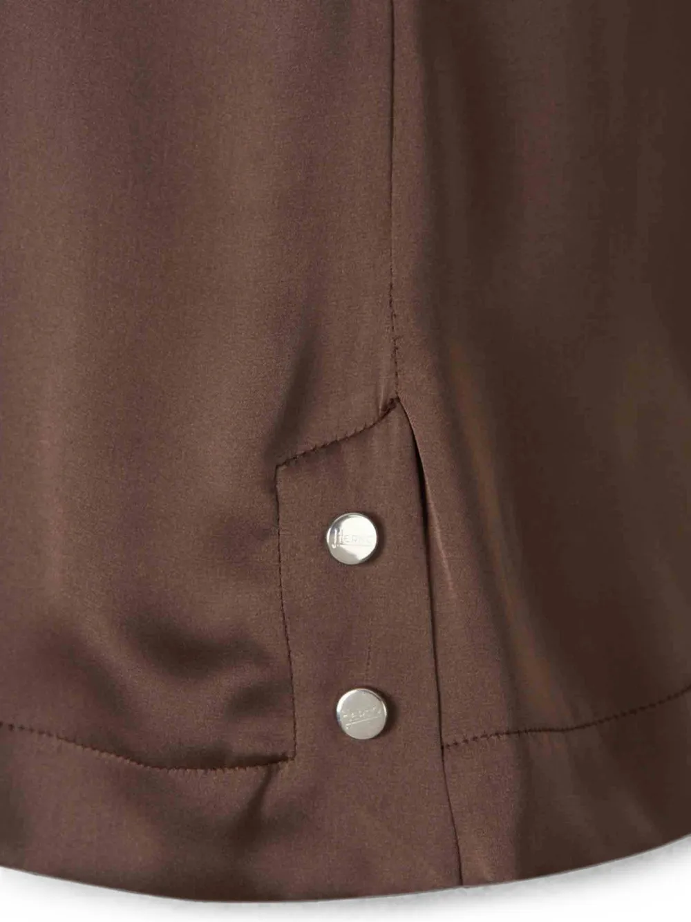 Herno Blouse met V-hals Bruin