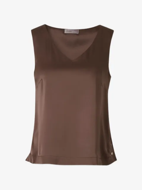 Herno satin-finish V-neck blouse